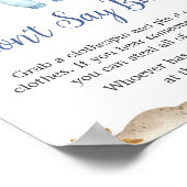 Poster Le marin nautique Ahoy Baby shower ne pas dire béb (Coin)