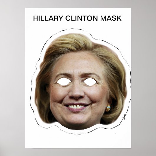 Poster Le masque Hillary Clinton (Devant)