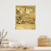 Poster Le massacre de Boston par Paul Revere (Cuisine)
