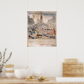 Poster Le massacre de Boston Paul Revere King Street (Cuisine)