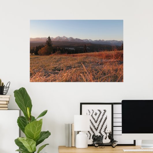 Poster Le matin des Tatras (Bureau à domicile)