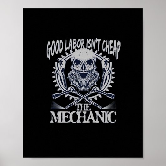 Poster Le mécanicien n’est pas bon marché classique - Tra (Devant)