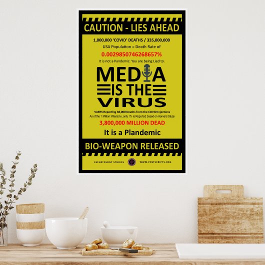 Poster Le média est le virus (Cuisine)