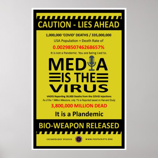 Poster Le média est le virus (Devant)