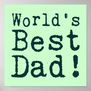Poster Le meilleur papa du monde vert