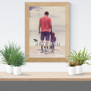 Poster Le meilleur papa jamais père`s Day Photo complète