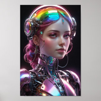 Poster Le mélange de technologie et de vie