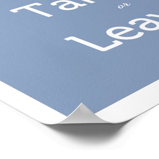 Poster Le menu propose deux choix (Coin)