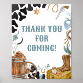 Poster Le Merci de Baby shower de Little Cowboy à venir (Devant)