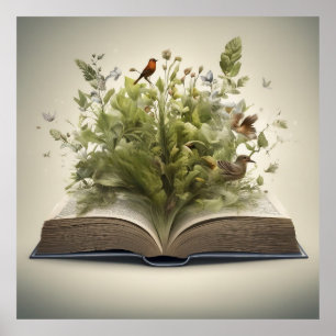Poster Le merveilleux livre ouvert