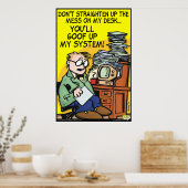 Poster Le Mess Sur Mon Bureau (Cuisine)