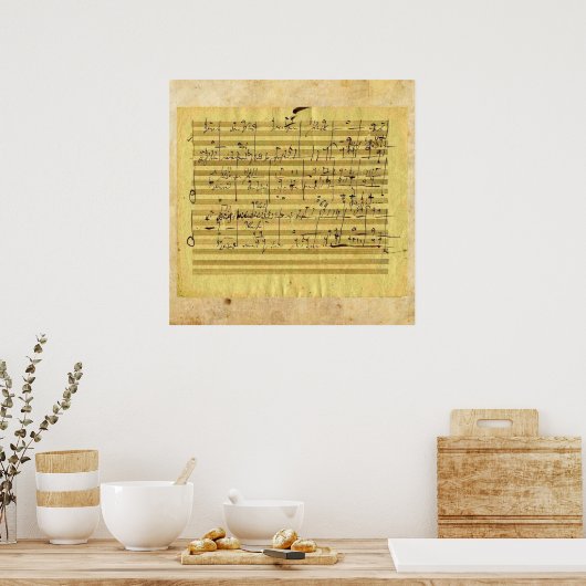 Poster Le "Messie" de Handel dans la main de Beethoven (Cuisine)