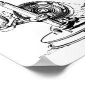 Poster Le microscope de Robert Hooke (Coin)