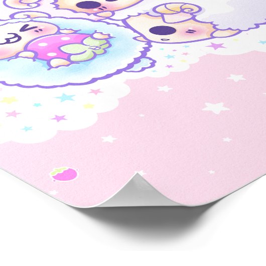 Poster Le mignon mouton à bonbons en coton (Coin)