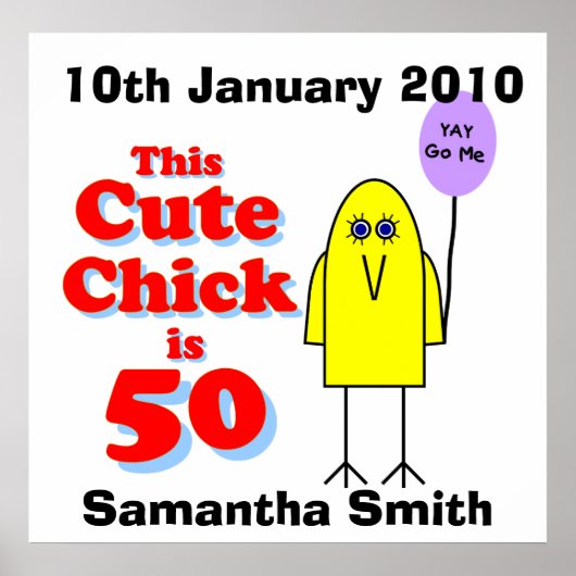 Poster Le mignon poussin a 50 ans ! (Devant)