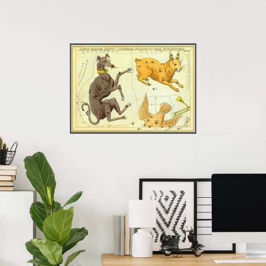 Poster Le miroir de l'Ukraine, la carte céleste de l'astr (Bureau à domicile)