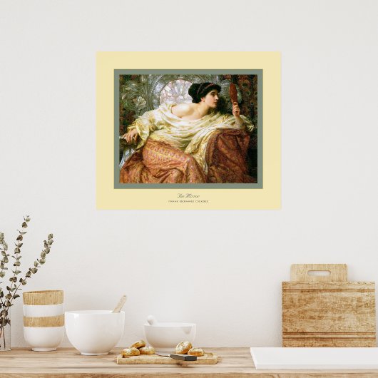 Poster Le miroir~ Frank Bernard Dicksee (Cuisine)