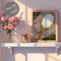 Le miroir I - Un miroir doré sur l'herbe