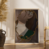 Poster Le miroir III - Une fille à moitié cachée