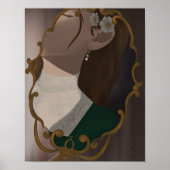 Poster Le miroir III - Une fille à moitié cachée (Devant)