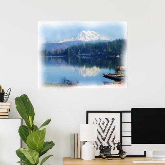 Poster Le miroir Rainier (Bureau à domicile)