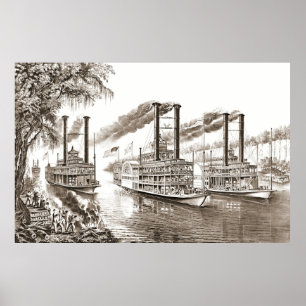Poster Le Mississippi soutient 1866