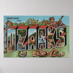 Poster Le Missouri - l'Ozarks - grandes scènes de lettre