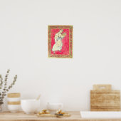Poster Le moine Ruodprehet présentant son livre (Cuisine)