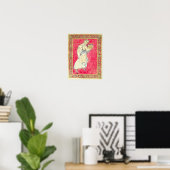 Poster Le moine Ruodprehet présentant son livre (Bureau à domicile)