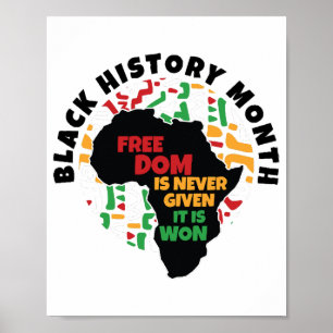 Poster Le Mois de l'Histoire Noire La liberté n'est jamai