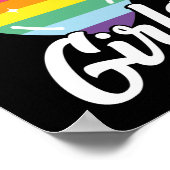 Poster Le mois des Gay pride LGBT J'aime les filles (Coin)