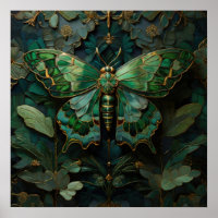 Le Monarque Vert - Art numérique papillon