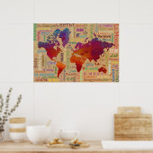 Poster Le monde (Cuisine)