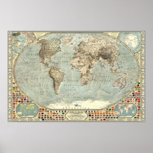 Poster Le monde - 1875 (Devant)