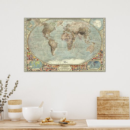 Poster Le monde - 1914 (Cuisine)