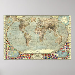 Poster Le monde - 1938