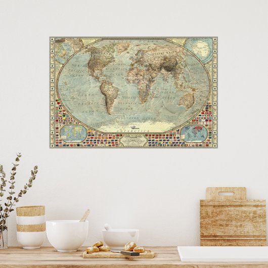 Poster Le monde - 1938 (Cuisine)