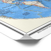 Poster " Le Monde : 2011/aujourd'hui - Carte du Monde Phy (Coin)