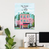 Poster Le monde appartient à ceux qui lisent, lisent (Bureau à domicile)