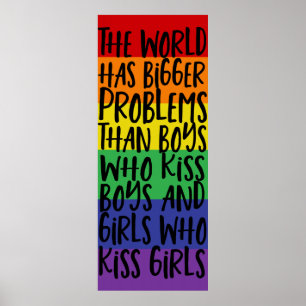 Poster Le Monde Arc-En-Ciel gay pride A De Plus Gros Prob