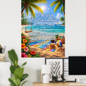 Poster Le Monde Attendri (Bureau à domicile)