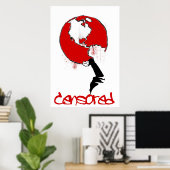 Poster Le monde censuré (Bureau à domicile)