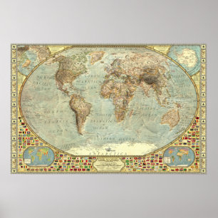 Poster Le monde - décoratif