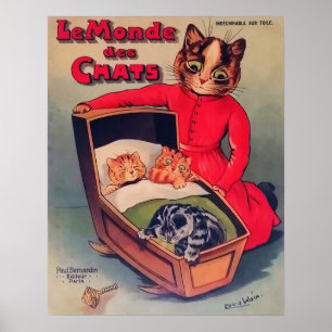 Poster Le Monde des Chats, Louis Wain