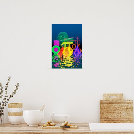 Poster Le monde des mathématiques (Cuisine)