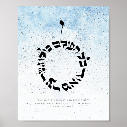 Poster Le monde entier est un pont d'enfer, Rabbi Nachman (Devant)