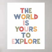Poster Le Monde Est À Vous À Explorer (Devant)