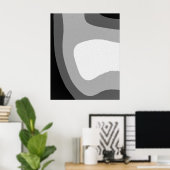 Poster Le monde est gris (Bureau à domicile)