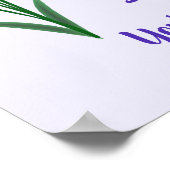 Poster "Le monde est meilleur" Fleurs violettes Imprimer (Coin)