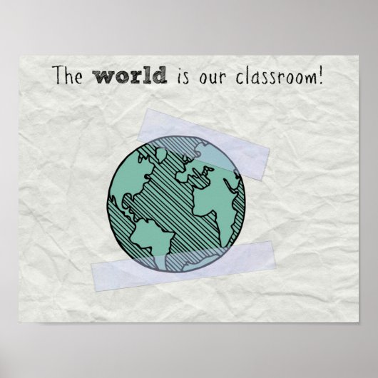 Poster Le monde est notre salle de classe (Devant)